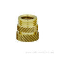 M4 press-in and injection knurled brass insert nut